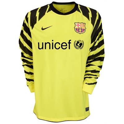 [일시특가]바르셀로나 10-11 GK 긴팔/유럽직수입/레어/나이키 골키퍼 저지/GK 유니폼/당일발송/10-11 Barcelona GK L/S Shirt - Yellow