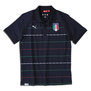 이탈리아 10-12 폴로 반팔/네이비/ 퓨마 유럽직수입/ 푸마 폴로티/ 티셔츠/ PUMA 2010-12 Italy Polo Shirt - Navy